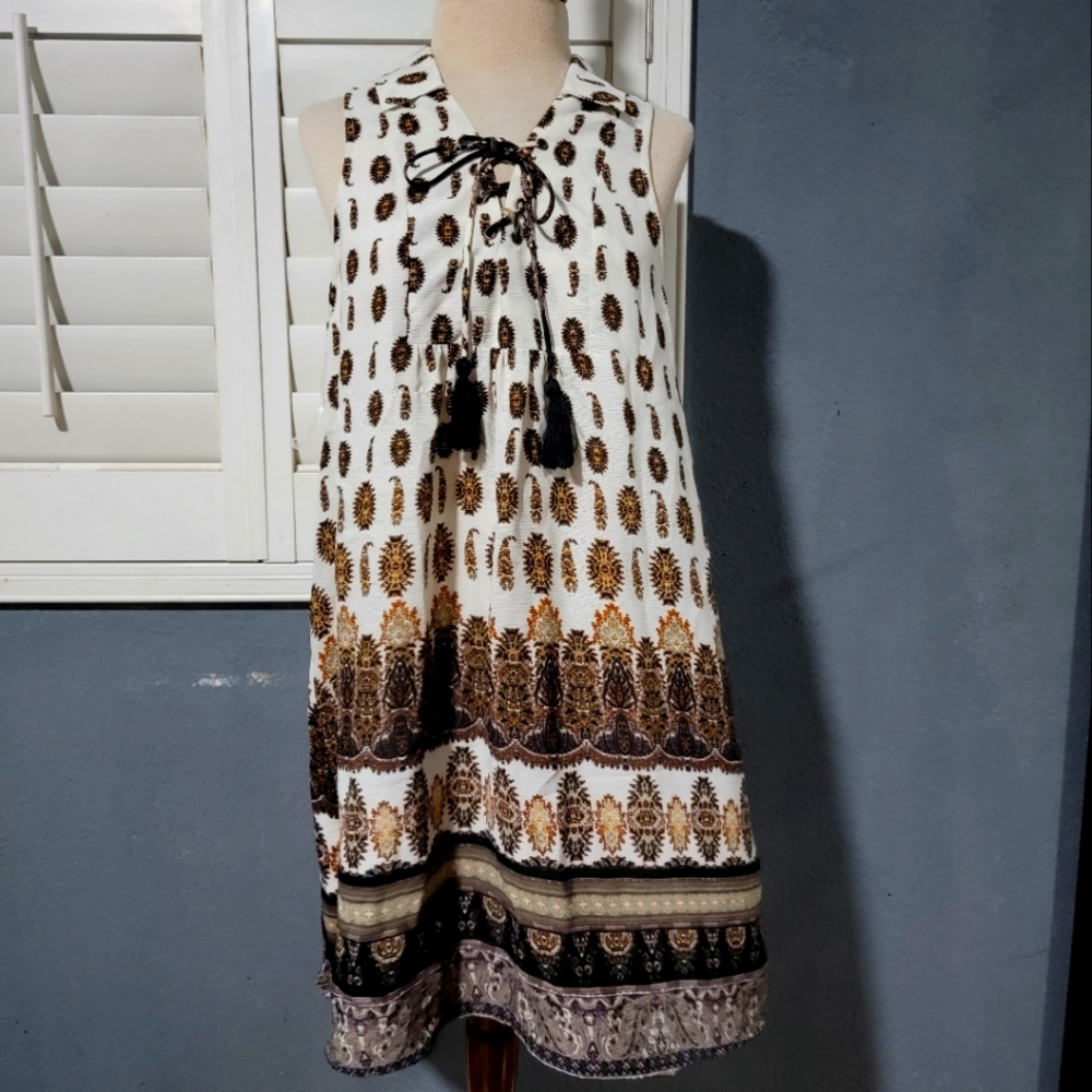 NEW Entro Inner Goddess Lace Up Dress